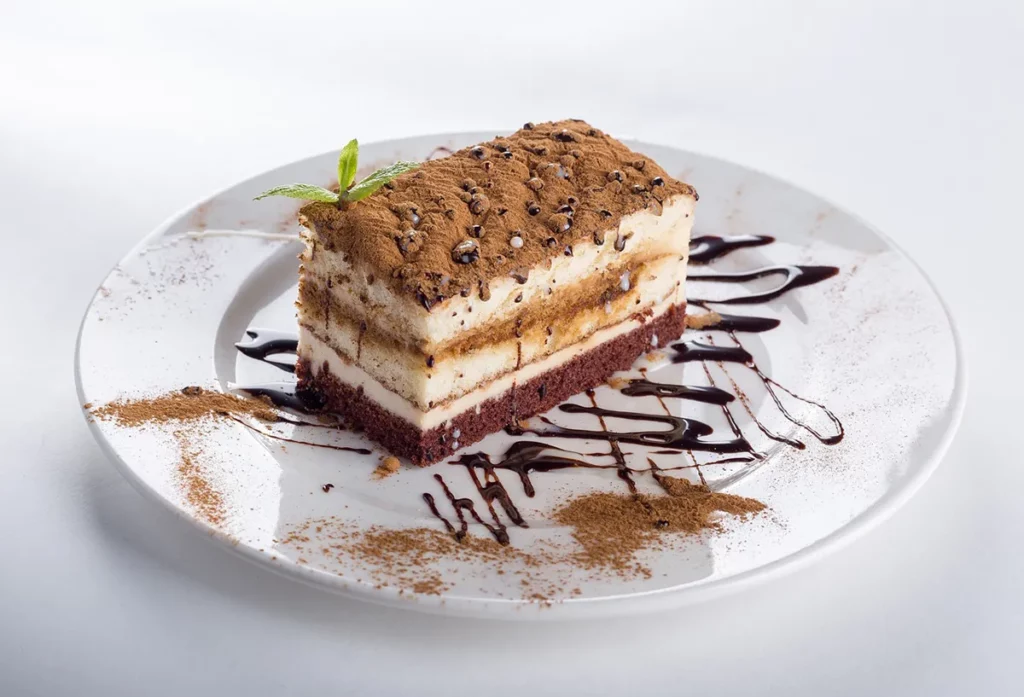 Italiaanse Tiramisu met browny bodem en gepofte rijst